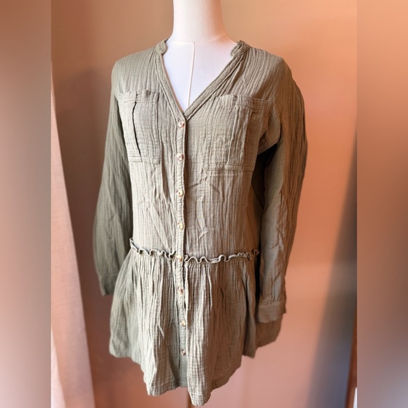 NWT Maeve boho gauzy tunic drop waist dress - Picture 1 of 3
